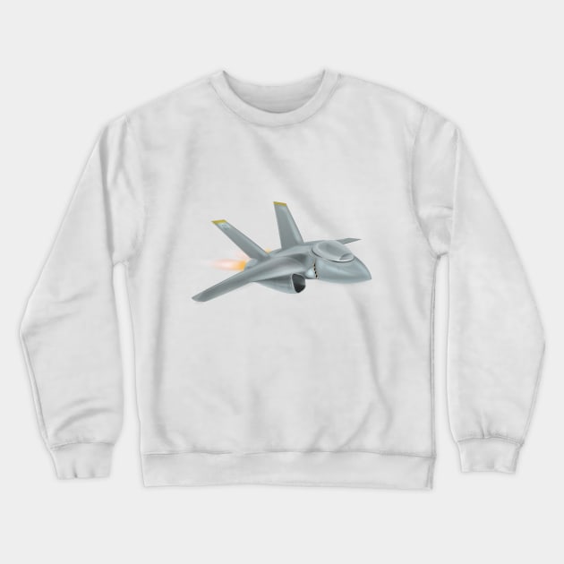 Military Jet Fighter Crewneck Sweatshirt by nickemporium1